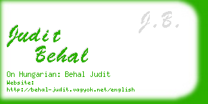 judit behal business card